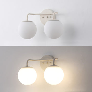 Louis Parisian Globe Metal/Frosted Glass Modern Contemporary LED Vanity